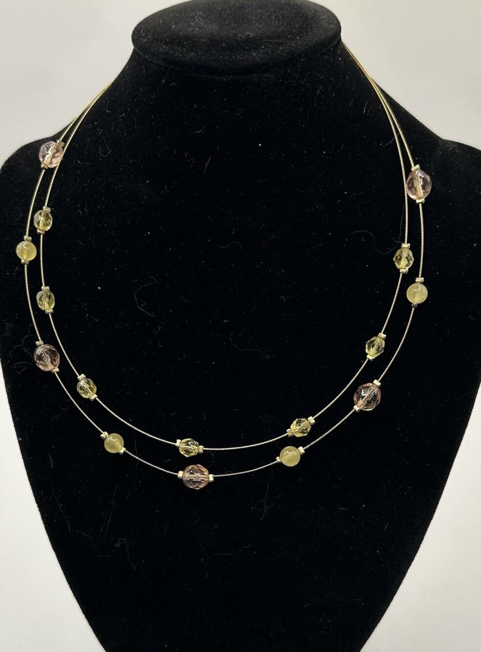Double Strand Beaded Necklace Women